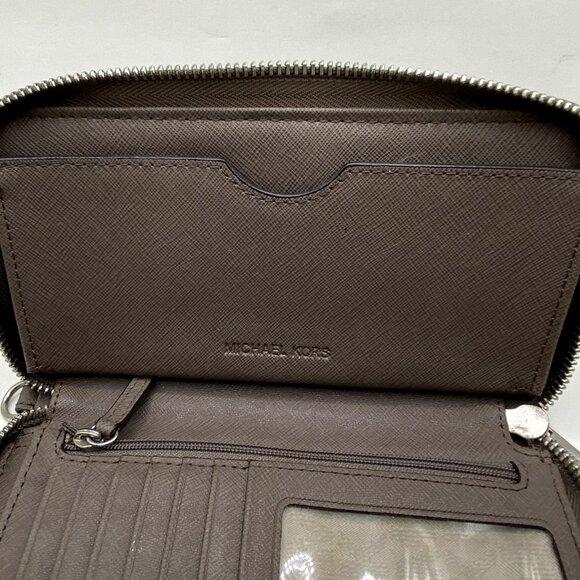 Michael Kors Dark Gray Zip Around Wallet - Picture 7 of 10